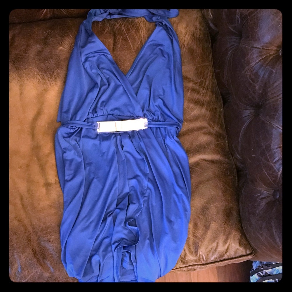 NWT Guess Halter club dress blue size medium